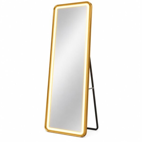 מראת גוף עומדת עם תאורת LED